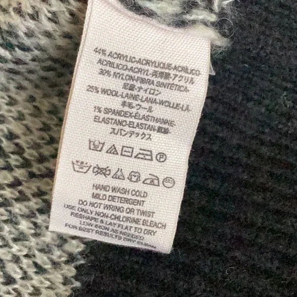 Free People Zebra Print Sweater Wool Blend Leave Me Wild Mock Neck Size XS - Picture 11 of 11